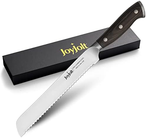 JoyJolt 8" Bread Knife – High Carbon German Steel Kitchen Knife