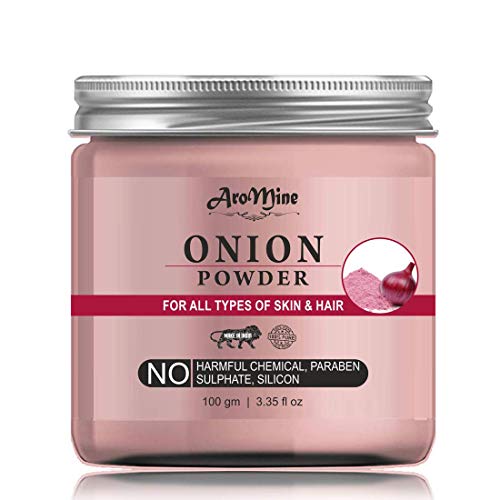 Glamorous Hub Aromine Natural & Organic Onion Powder For Hair Care, Hair Pack, Hair Mask, 100Gm