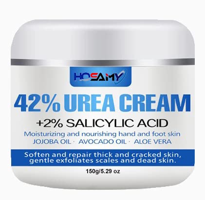 Crema de urea 40 por ciento para pies más 2% ácido salicílico 5.29 onzas  Crema para pies y manos de máxima fuerza con ácido hialurónico, árbol de