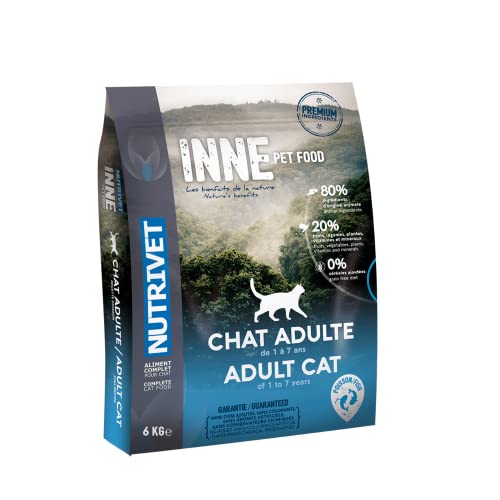NUTRIVET - INNE Chat - Croquettes sans Céréales - Chat Adulte - Poisson - 80% d'ingrédients...