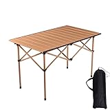 Opvouwbare campingtafel,Inklapbare Kampeertafel | Inklapbare autotafel voor BBQ Tuin Achtertuin Oprolbare tafel met draagtas voor achtertuin Aibyks