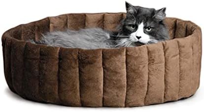 K&H Pet Products Lazy Cup Machine Washable Pet Bed For Cats or Dogs Large 20 Inches, Tan/Mocha