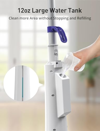 Image of Steam Mops for Floor Cleaning, 1300W Floor Steamer with Detergent Chamber, 25S Heat Up, Lightweight Steamer for Cleaning with 2 Washable Pads, Safe for Tiles, Upholstery, Carpet, Hardwood