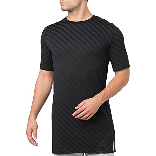 Image of ASICS Seamless Short Sleeve Top Crew Neck Mens Black Running T-Shirt 153427 0904