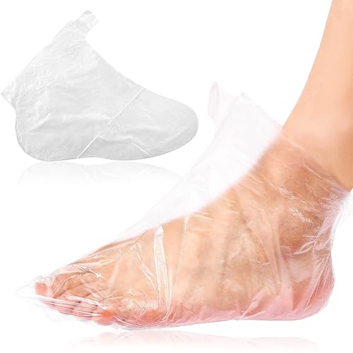 Image of 200 PCS Pedicure Socks for Foot Mask, Paraffin Wax Liners - Home Spa & Beauty Salon