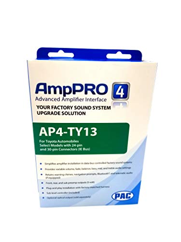 PAC Audio AP4-TY13 (R.2) Amplifier Integration Interface for Select 2018 +Toyota and Lexus Vehicles with 24-pin and 30-pin with Premium Amplified sound Systems.