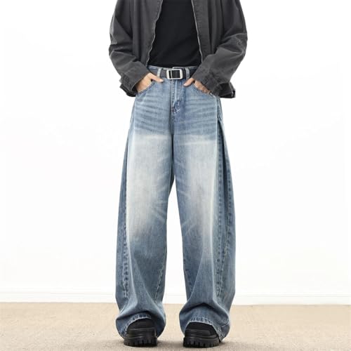 Retro Wide-Leg Jeans for Men and Women, American Loose-Fitting Jeans, Street Fashion Style4