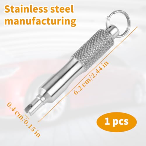Image of 17 PCS Portable Valve Core Removal Tool Set, Stainless Steel Tire Valve Core Tool with 16 PCS Replacement Tire Valve Cores | Compact Tire Valve Stem Disassembly Tool for Car, Truck, Bike, Motorcycle