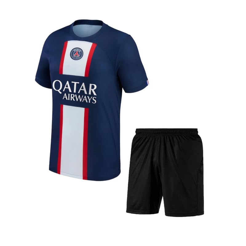 Image of Argentina Football Jersey 2024 Messi 10 with Black Shorts (Boys & Kids)