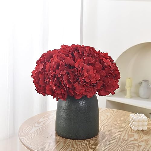 Image of Artificial Real Touch Faux Flower for Vases Fake Flower with Stems Height 13'' Length 7'' 3 pcs for DIY Bouquets Centerpieces Floral Party Tables Home Decorations (RED)