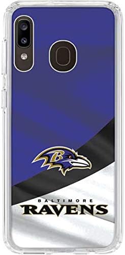 Skinit Clear Phone Case Compatible with Galaxy A20 - Officially Licensed NFL Baltimore Ravens Design