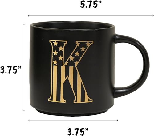 Taza Cerámica Monograma Patriótica 15oz Negro miniatura 2