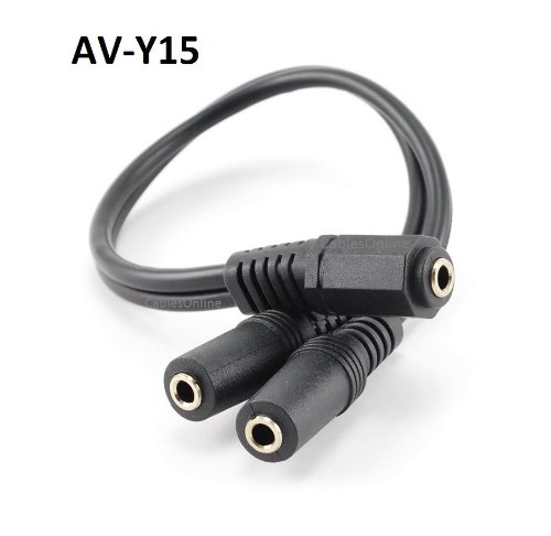 Cable divisor estéreo 3.5mm de 9 pulgadas miniatura 2