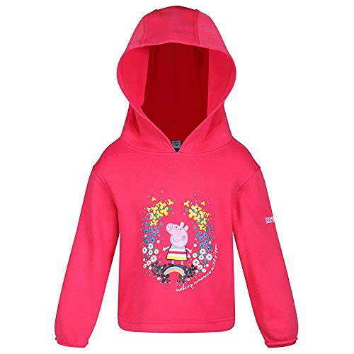 Regatta | Peppa Pig Boys & Girls Graphic Hooded Sweatshirt Hoody (Bright Blush, 6-12m)