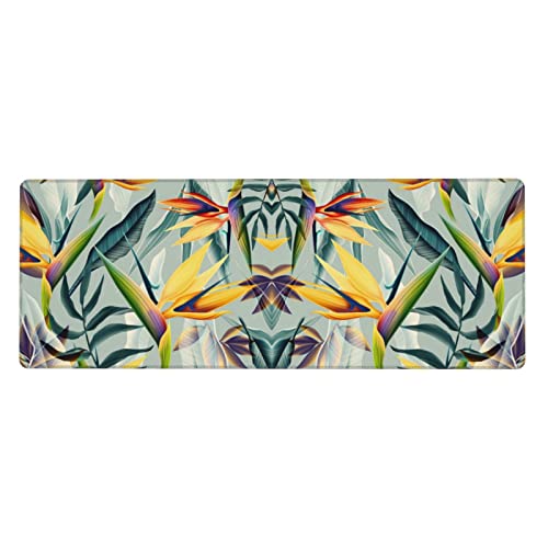 Grand tapis de souris de jeu paysage tropical pour clavier et bureau
