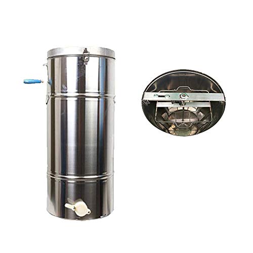 TOPCHANCES 35x75cm Double Frame Radial Honey Extractor Stainless Steel Manual Beekeeping Equipment Honey Shaker Separator Machine Honey Extractor Roller Tools