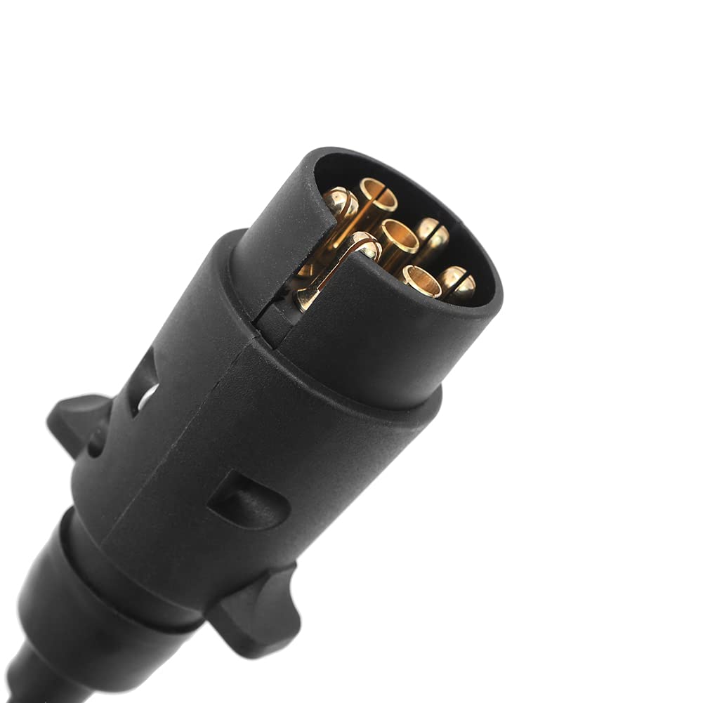 Prolunga per pannello di illuminazione a 7 pin con connettore a presa, cavo adattatore per rimorchio caravan da 2 m per conversione di traino di auto caravan