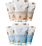 Bakeology Gluten Free Vegan Cookies | 6 - 6 oz Bags | 3 Bags of Each Flavor | Chocolate Chip, Sni...
