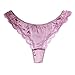 SilRiver Damen Seidensatin Sexy Spitzen Unterwäsche Tanga Höschen G-String & T-Back (Lavenda, X-Large)…