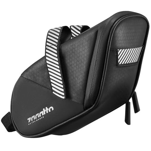 Sacoche vélo sous la selle Zagatto noire étanche de 14x8,5x10cm