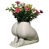DTSFHTDAL Modern Resin Female Body Planter, Buttock Shaped Flower Pot with Drainage Hole Stylish Succulent Vase for Indoor Plants Boho Decorative Planter for Home or Outdoor Decor Unique Gift Idea