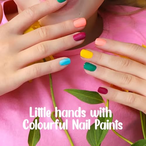 Image of Whimsy Beauty 8 in1 Kids Nail Art Kit | Water Based Peel Off Nail Polish Set with Press On Nails Stickers Nail File and Toe Separators | Safe Fun Nail Care for Girls |Organic, Natural, Chemical Free