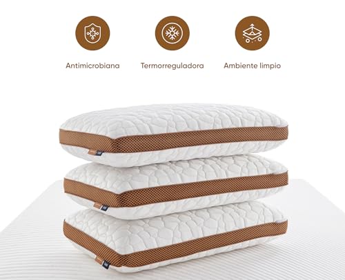 Travesseiro Luuna Copper Care, Memory Foam e Cobre, Firmeza Media, 40 cm x 60 cm