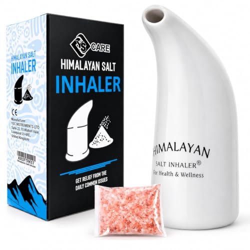 YSCARE Manual Himalayan Salt Inhaler Pipe Ceramic Filled with 100% Pure Himalayan Salt with Hygienic Health with 100 Gram Salt Free (1)