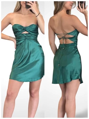 Noras Cut Out Mini Homecoming Dresses for Teens 2025 Ruched A line Mini Prom Graduation Dress NB2274