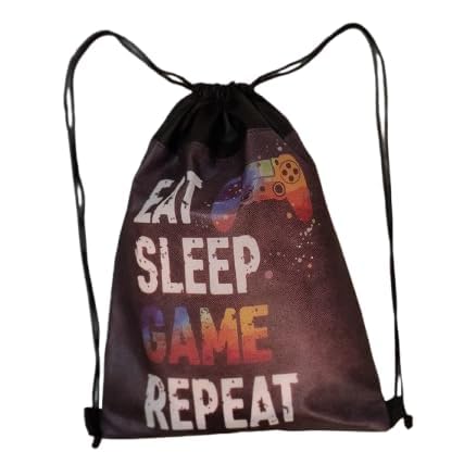 Drawstring Gaming Theme Sack Bag | Pack of 6| Multicolor Birthday Return Gifts Bags for Boys, Girls, Kids of All Age Group-image-47
