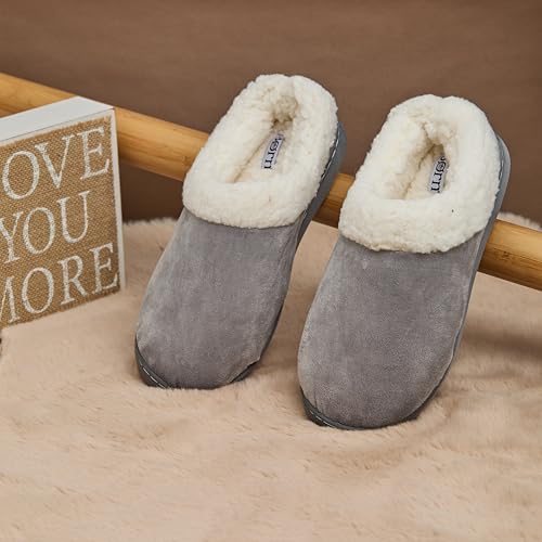 BORN Clog or Scuff Womens Slippers with Memory Foam and Non-Slip Sole, Soft and Comfy Bedroom Slippers for Women2