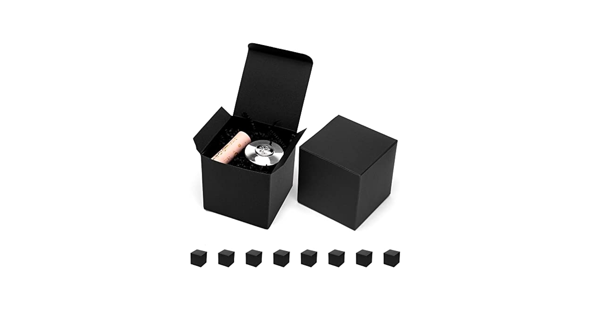 Amazon.com: Mcfleet Black Gift Boxes with Lids 4x4x4 Inches