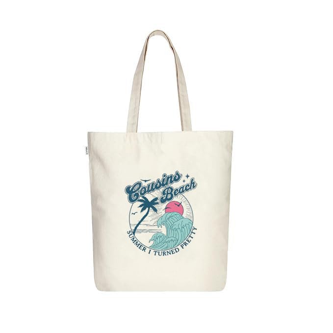 The Summer I Turned Pretty Canvas Tote Bag, Natural Cotton, Eco Bag, Shopping, Beach
