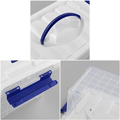 Dynkona 6-Pack Storage Box Tote, Plastic Organizer Bin With Latching Handle, 6 L #TOP5