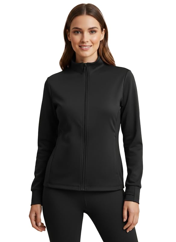 Womens Athleisure Jacket Slim Fit Polyamide Elastane Full Sleeve Zip Up Gym and Activewear Jacket-image-25