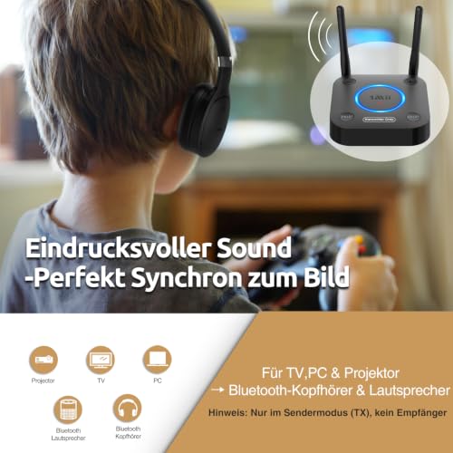 1Mii B06TX Bluetooth Transmitter für TV mit aptX Low Latency und aptX HD – Ansicht 2