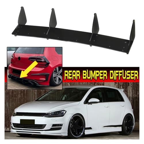 Spoiler difusor trasero tipo canard compatible con Golf MK7.5 y MK6 protector de parachoques 3
