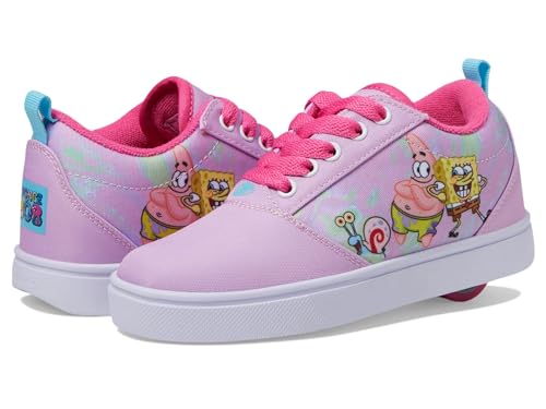 HEELYS Unisex-Child Pro 20 Spongebob (Little Big Kid/Adult) Wheeled Heel Shoe, Light Pink/Aqua, 1 Us