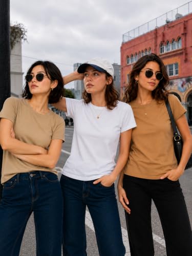 Image of London Hills tops for woman | tshirt for woman | t shirt for womans| tops for women western | western tops for woman's | women t shirt | women tees | gym tshirt for women workout | t shirts Round Neck