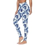 Damen-Yogahose, Activewear-Hose, Fitnessstudio, Leggings, bedruckte Yogahose, Sport, Fitness, Laufhose, Sporthose, Yogahose, modisch, elastisch, weich, Y920, navy, S