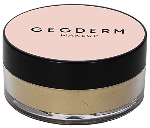 GEODERM Polvos Sueltos - Polvos Fijadores con Acabo Mate, Absorbe el exceso graso, Beige Dorado Cover