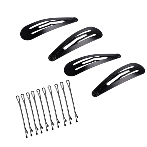 PARENCE - PARENCE. - Lot de 4 pinces à cheveux + 10 pinces à cheveux - Accessoires pour cheveux pour femmes et filles - Clips antidérapants - Pinces à cheveux discrètes - Idéal pour la vie quotidienne, les