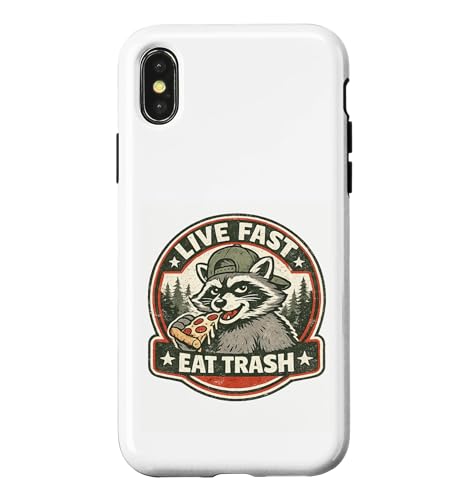 Live Fast Eat Trash ���g�� �A���C�O�} �s�U �S�~ �p���_ �X�}�z�P�[�X iPhone X/XS �p