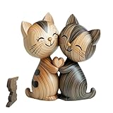 【Décoration polyvalente】 Que votre salon soit moderne et minimaliste ou rétro et confortable, ce cadeau pour les amoureux des chats s'intègre parfaitement dans votre intérieur et apporte la touche finale. Il peut être placé sur une étagère, une table basse ou un meuble TV et apporte vie et vitalité à n'importe quelle pièce.