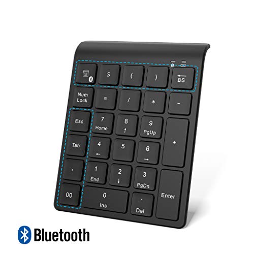 Pavé Numérique Sans Fil 22 Touches Avec Touchpad - Double Mode Bluetooth Et 2.4Ghz Pour PC, Mac, Android