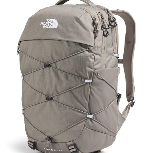 Image of The North Face Women's Borealis Commuter Laptop Backpack - Everyday Travel Bag, Laptop Sleeve, Reflective Details, Stone Slab Light Heather /Stone Slab, One Size