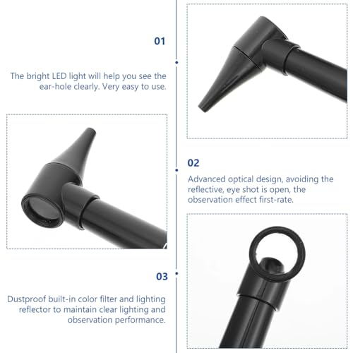 Mini Otoskop,Otoskop mit Licht,Otoskope,Tragbares Otoskop,Tragbare Ohrpflege,Geeignet für Ärzte,Krankenschwestern und Familiengebrauch,Ohne Batterien