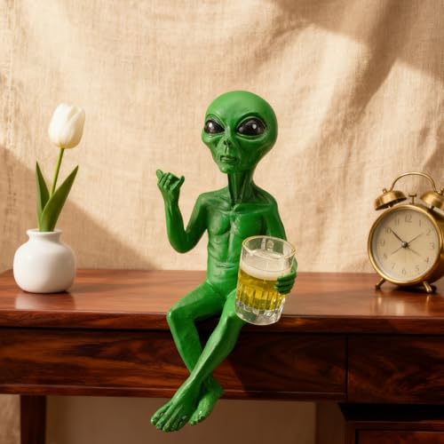 Estatua Alien con Vaso de Cerveza Decorativa miniatura 6