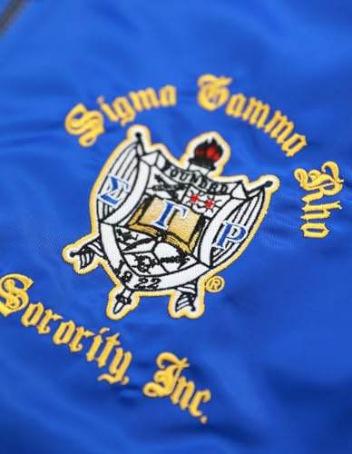 Sigma Gamma Rho Bomber Jacket Royal Blue3