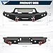 POFENZE 2021-2024 F150 Front Rear Bumper Set, Full Width Offroad Bumper w/Winch Plate, Light Bar, Fog Lights, D-rings, License Plate Bracket for 2021-2024 Ford F150 (Excluding Lighting EV & Raptor)
